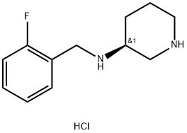 (S)-N-[(2-Fluorophenyl)methyl]piperidin-3-amine dihydrochloride Struktur