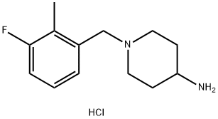 1-(3-Fluoro-2-methylbenzyl)piperidin-4-amine dihydrochloride Struktur