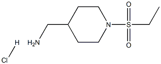 [1-(Ethylsulfonyl)piperidin-4-yl]methanamine hydrochloride Struktur