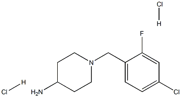 1-(4-Chloro-2-fluorobenzyl)piperidin-4-amine dihydrochloride Struktur