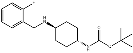 tert-Butyl (1R*,4R*)-4-(2-fluorobenzylamino)cyclohexylcarbamate Struktur