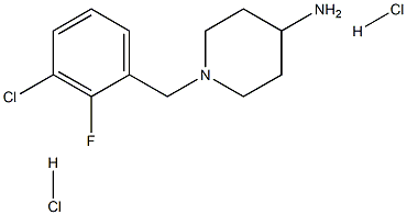 1-(3-Chloro-2-fluorobenzyl)piperidin-4-amine dihydrochloride Struktur