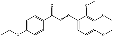 (2E)-1-(4-ethoxyphenyl)-3-(2,3,4-trimethoxyphenyl)prop-2-en-1-one Struktur