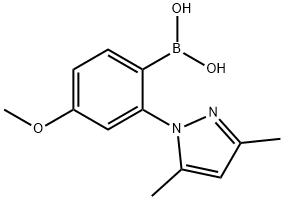 [2-(3,5-dimethyl-1H-pyrazol-1-yl)-4-methoxyphenyl]boronic acid hydrochloride Struktur