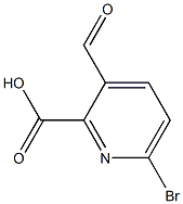 6-bromo-3-formylpicolinic acid Struktur