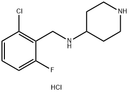 N-(2-CHLORO-6-FLUOROBENZYL)PIPERIDIN-4-AMINE HYDROCHLORIDE Struktur