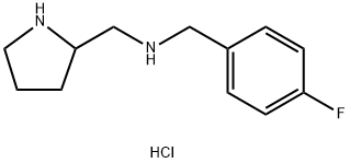 N-(4-FLUOROBENZYL)-1-(PYRROLIDIN-2-YL)METHANAMINE HYDROCHLORIDE Struktur