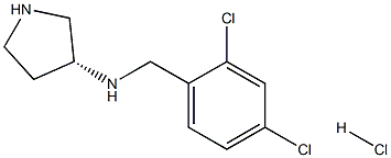 (R)-N-(2,4-DICHLOROBENZYL)PYRROLIDIN-3-AMINE HYDROCHLORIDE Struktur