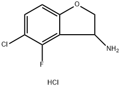 5-CHLORO-4-FLUORO-2,3-DIHYDROBENZOFURAN-3-AMINE HCL Struktur