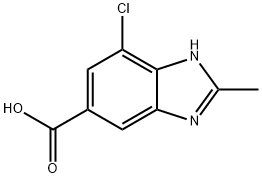 7-Chloro-2-methyl-1H-benzoimidazole-5-carboxylic acid Struktur