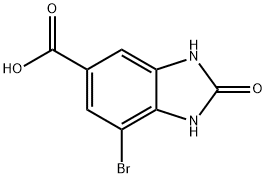 7-Bromo-2-oxo-2,3-dihydro-1H-benzoimidazole-5-carboxylic acid Struktur