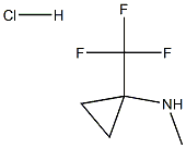 N-methyl-1-(trifluoromethyl)cyclopropan-1-amine:hydrochloride Struktur