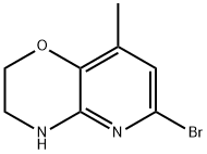 6-Bromo-8-methyl-3,4-dihydro-2H-pyrido[3,2-b][1,4]oxazine Struktur