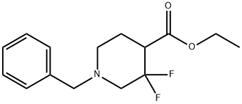 ETHYL 1-BENZYL-3,3-DIFLUOROPIPERIDINE-4-CARBOXYLATE Struktur