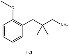 3-(2-Methoxyphenyl)-2,2-dimethylpropan-1-amine hydrochloride Struktur