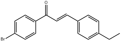 (2E)-1-(4-bromophenyl)-3-(4-ethylphenyl)prop-2-en-1-one Struktur