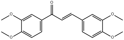 (2E)-1,3-bis(3,4-dimethoxyphenyl)prop-2-en-1-one Struktur