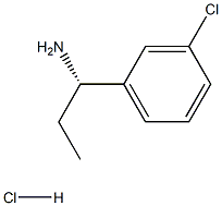 (1S)-1-(3-chlorophenyl)propan-1-amine:hydrochloride Struktur