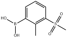 2-Methyl-3-(methylsulfonyl)phenylboronic Acid Struktur