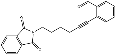 2-[6-(1,3-dioxo-2,3-dihydro-1H-isoindol-2-yl)hex-1-yn-1-yl]benzaldehyde Struktur