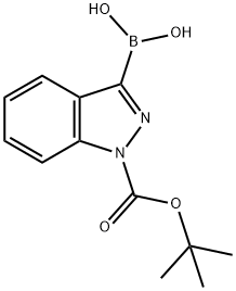 1-TERT-BUTOXYCARBONYLINDAZOLE-3-BORONIC ACID Struktur