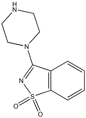 1,2-Benzisothiazole, 3-(1-piperazinyl)-, 1,1-dioxide Struktur