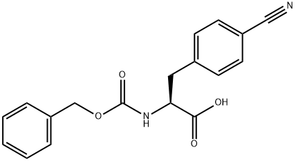 (S)-2-(((Benzyloxy)carbonyl)amino)-3-(4-cyanophenyl)propanoic acid Struktur