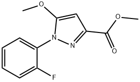 1-(2-fluorophenyl)-5-methoxy-1H-pyrazole-3-carboxylic acid methyl ester Struktur