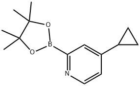 4-cyclopropyl-2-(4,4,5,5-tetramethyl-1,3,2-dioxaborolan-2-yl)pyridine Struktur