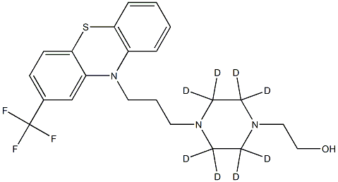 2-[2,2,3,3,5,5,6,6-octadeuterio-4-[3-[2-(trifluoromethyl)phenothiazin-10-yl]propyl]piperazin-1-yl]ethanol Struktur