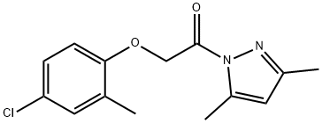 2-(4-chloro-2-methylphenoxy)-1-(3,5-dimethyl-1H-pyrazol-1-yl)ethan-1-one Struktur