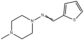 4-methyl-N-[(E)-thiophen-2-ylmethylidene]piperazin-1-amine Struktur