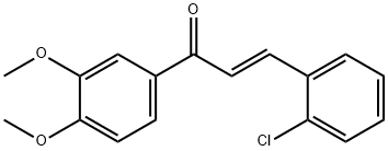 (2E)-3-(2-chlorophenyl)-1-(3,4-dimethoxyphenyl)prop-2-en-1-one Struktur