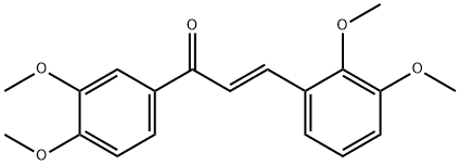 (2E)-3-(2,3-dimethoxyphenyl)-1-(3,4-dimethoxyphenyl)prop-2-en-1-one Struktur