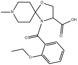 4-(2-ethoxybenzoyl)-8-methyl-1-oxa-4,8-diazaspiro[4.5]decane-3-carboxylic acid Struktur