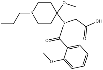 4-(2-methoxybenzoyl)-8-propyl-1-oxa-4,8-diazaspiro[4.5]decane-3-carboxylic acid Struktur