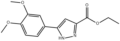 ethyl 5-(3,4-dimethoxyphenyl)-1H-pyrazole-3-carboxylate Struktur