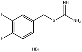 {[(3,4-difluorophenyl)methyl]sulfanyl}methanimidamide hydrobromide Struktur