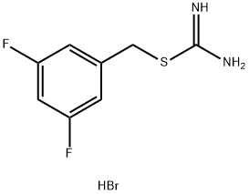 {[(3,5-difluorophenyl)methyl]sulfanyl}methanimidamide hydrobromide Struktur