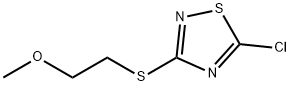 5-chloro-3-[(2-methoxyethyl)sulfanyl]-1,2,4-thiadiazole Struktur