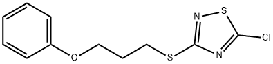 5-chloro-3-[(3-phenoxypropyl)sulfanyl]-1,2,4-thiadiazole Struktur