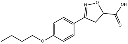 3-(4-butoxyphenyl)-4,5-dihydro-1,2-oxazole-5-carboxylic acid Struktur