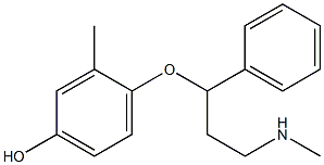 3-methyl-4-[3-(methylamino)-1-phenylpropoxy]phenol Struktur