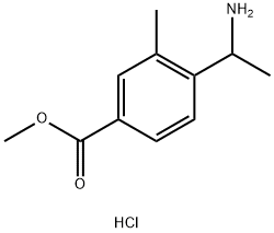 methyl 4-(1-aminoethyl)-3-methylbenzoate Struktur