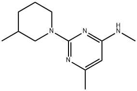 N,6-dimethyl-2-(3-methylpiperidin-1-yl)pyrimidin-4-amine Struktur