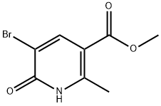 5-Bromo-6-hydroxy-2-methyl-nicotinic acid methyl ester Struktur