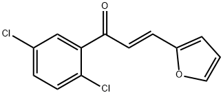 (2E)-1-(2,5-dichlorophenyl)-3-(furan-2-yl)prop-2-en-1-one Struktur