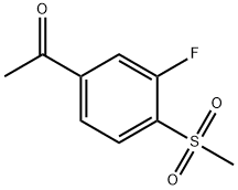 1-(3-fluoro-4-methanesulfonylphenyl)ethan-1-one Struktur