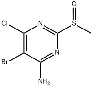 5-BROMO-6-CHLORO-2-METHANESULFINYLPYRIMIDIN-4-AMINE Structure