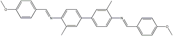 N,N'-bis(4-methoxybenzylidene)-3,3'-dimethyl-4,4'-biphenyldiamine Struktur